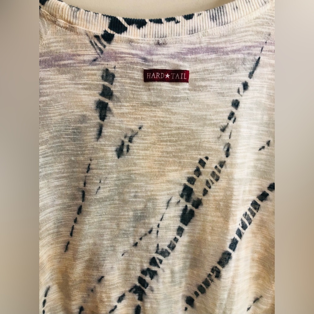 Hard Tail Forever Boho Hippie Pane Raglan Sleeve Velour Tie Dye Top Small - Picture 10 of 10